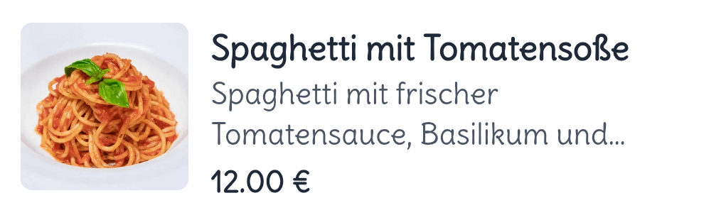 Menu in tedesco