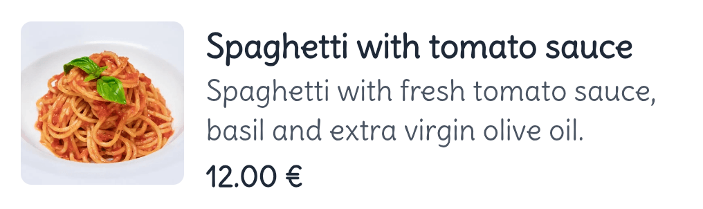 English menu